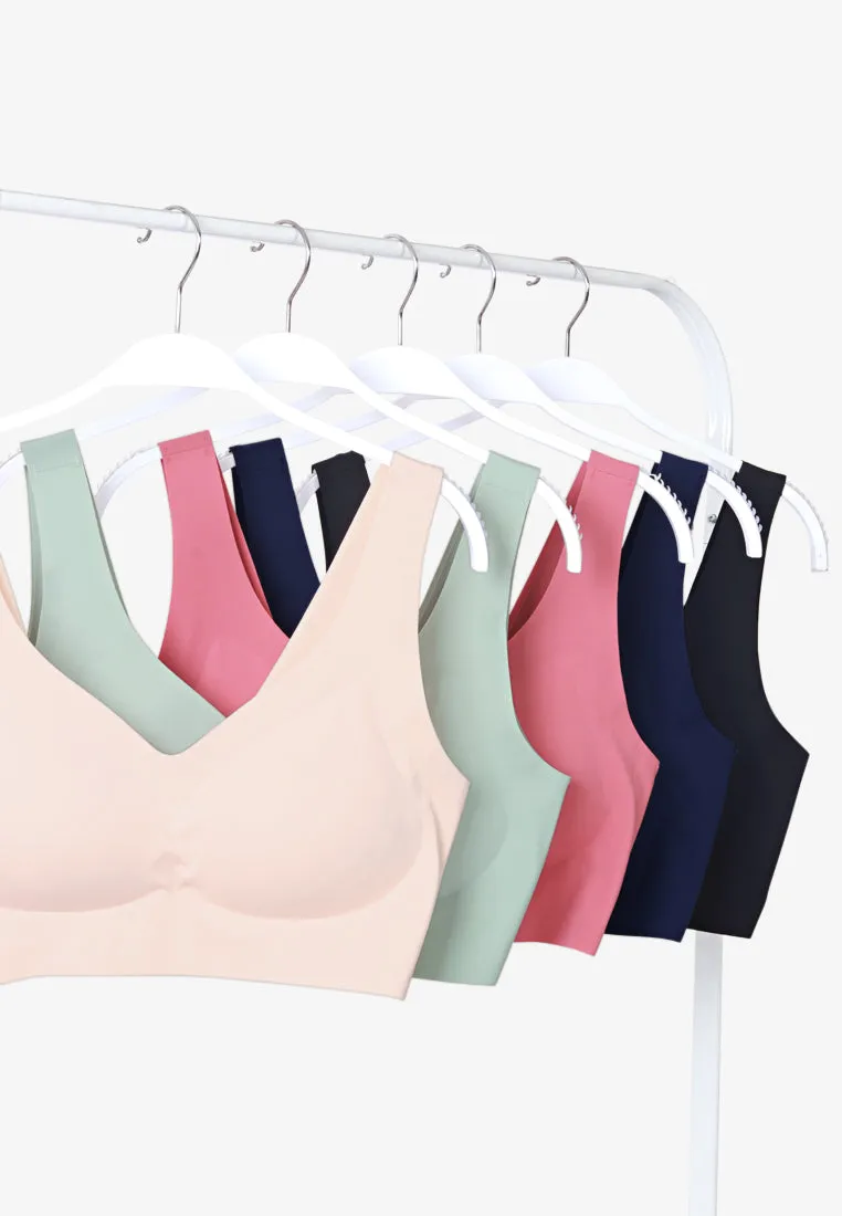Seamra Comfort Seamless Lounge Bra - Salmon Pink