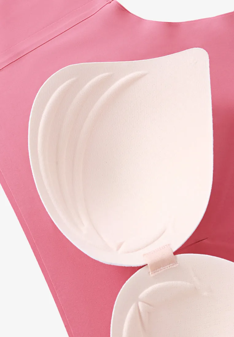 Seamra Comfort Seamless Lounge Bra - Salmon Pink