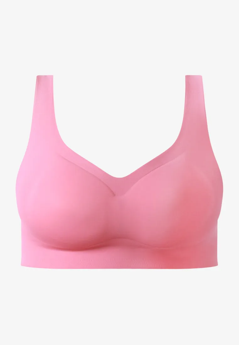 Seamra Comfort Seamless Lounge Bra - Salmon Pink