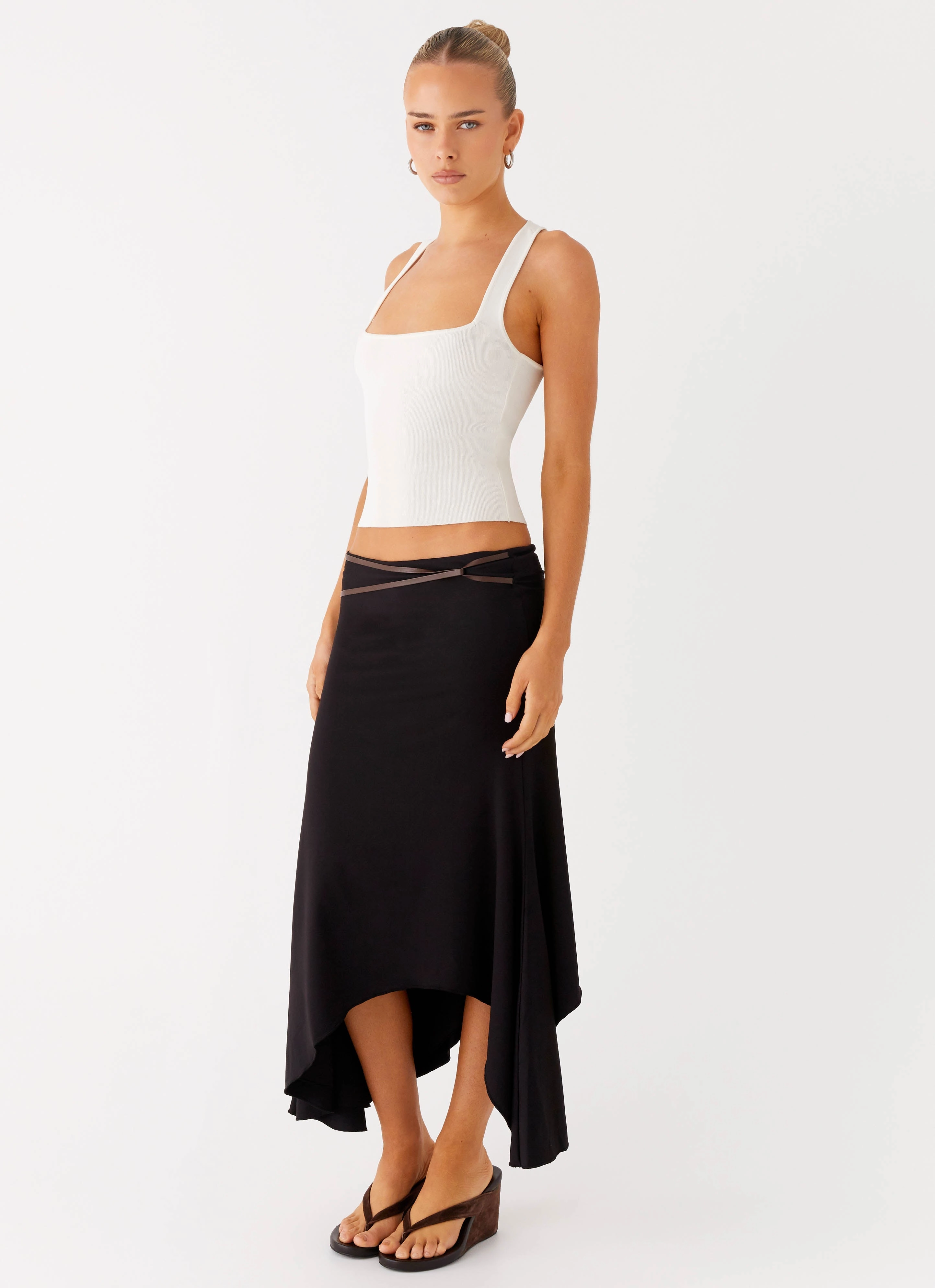 Casual Moments Seattle Midi Skirt - Black