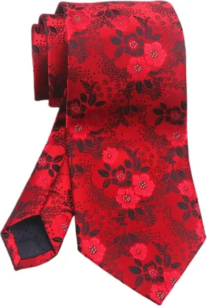 Secdtie Men's Floral Ties Textured Cravat Luxury Formal Groomsmen Wedding Neckties