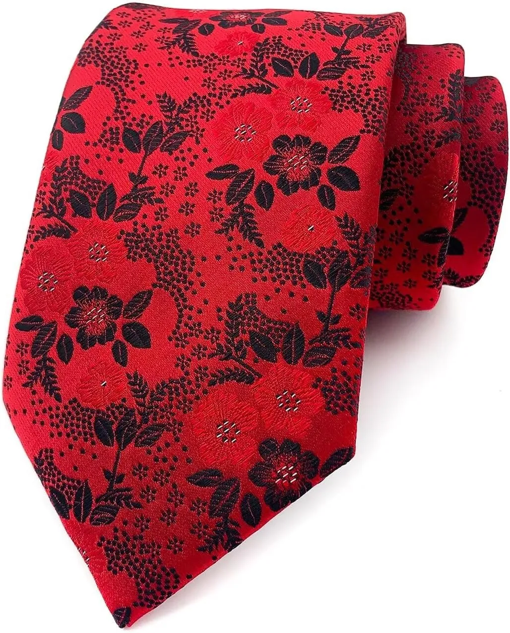 Secdtie Men's Floral Ties Textured Cravat Luxury Formal Groomsmen Wedding Neckties