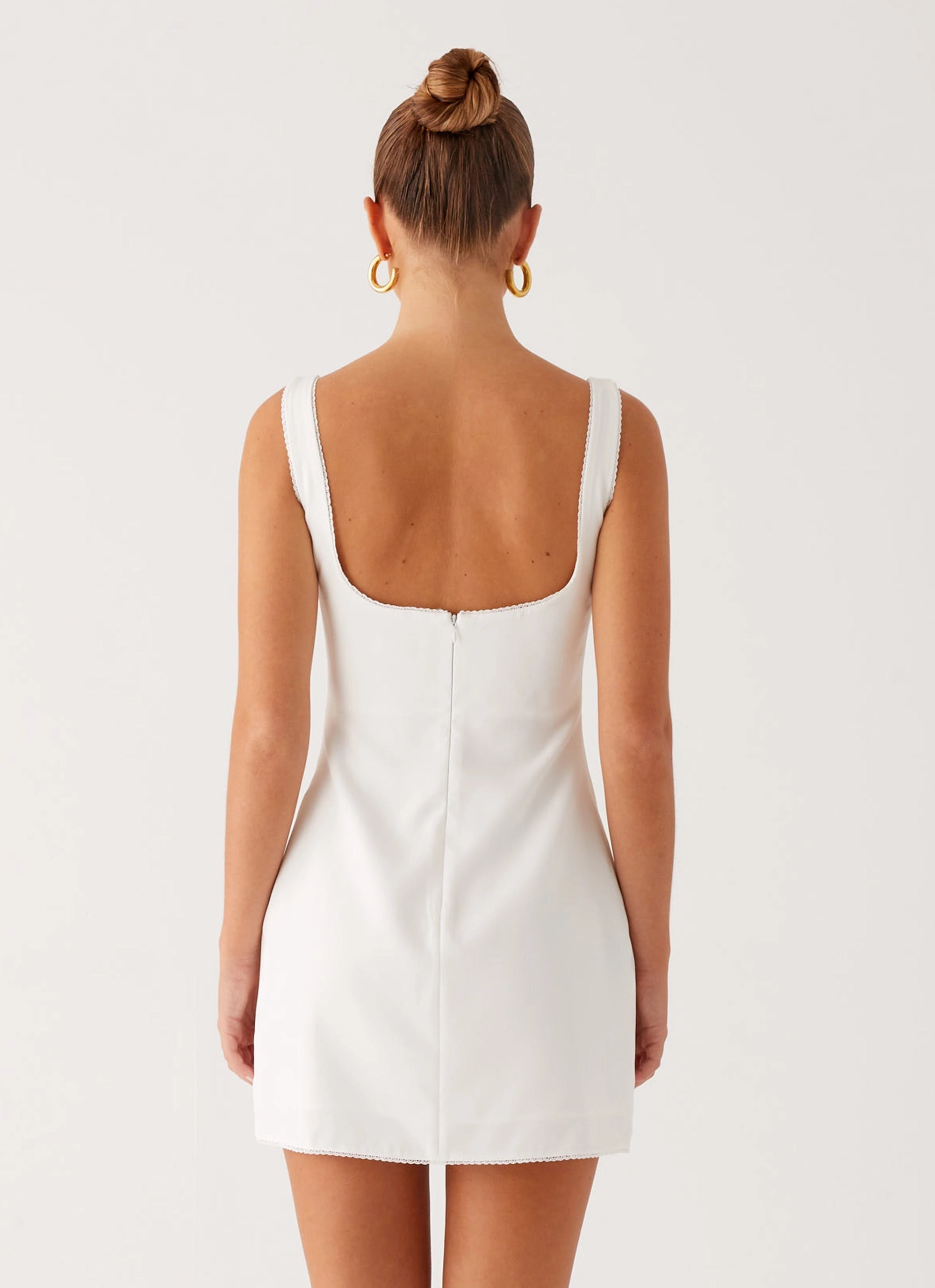 Sedona Mini Dress - White Detachable Tie