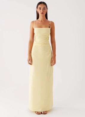 Red-Carpet Heritage-Brand Selah Maxi Dress - Yellow