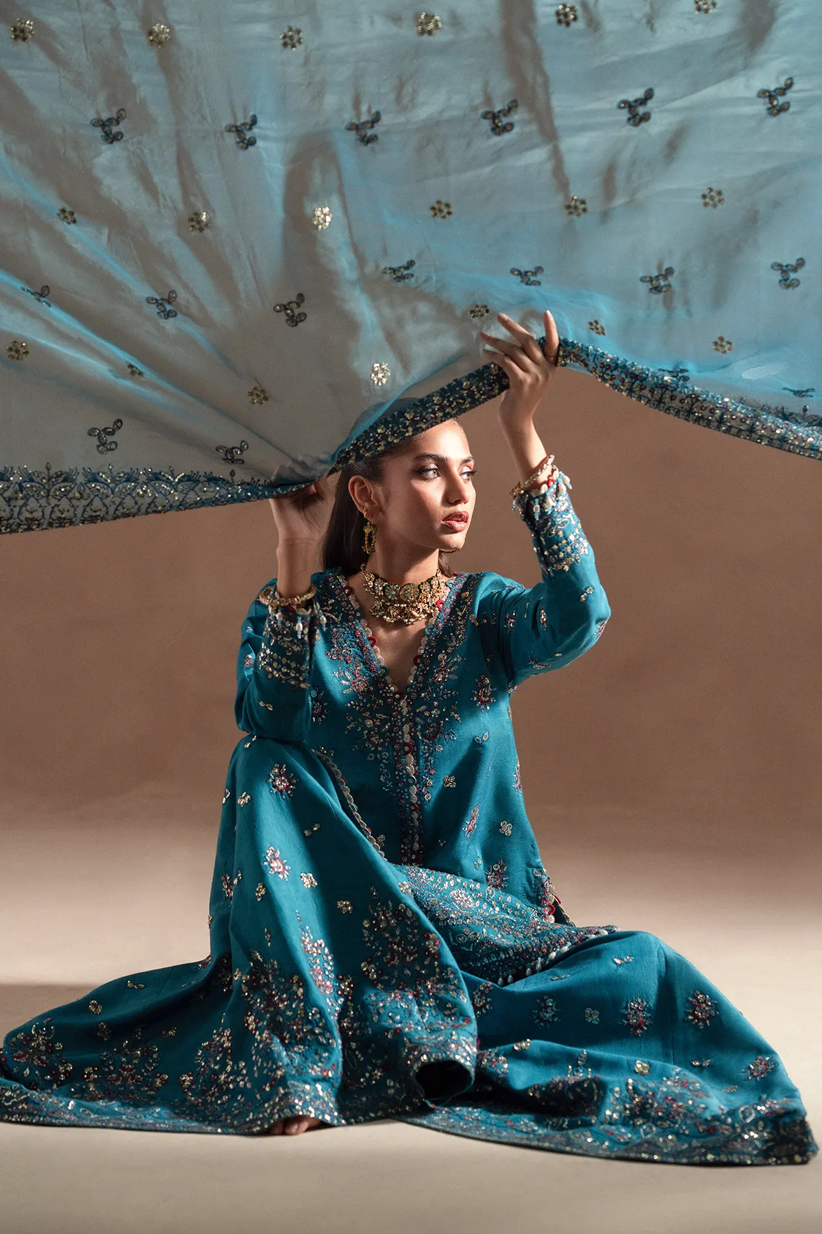 Selene Korean by Emaan Adeel Unstitched 3 Piece Raw Silk Collection'2024-Mirelle