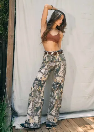 Low-rise style Combat Muse Camo Wide-Leg Jeans