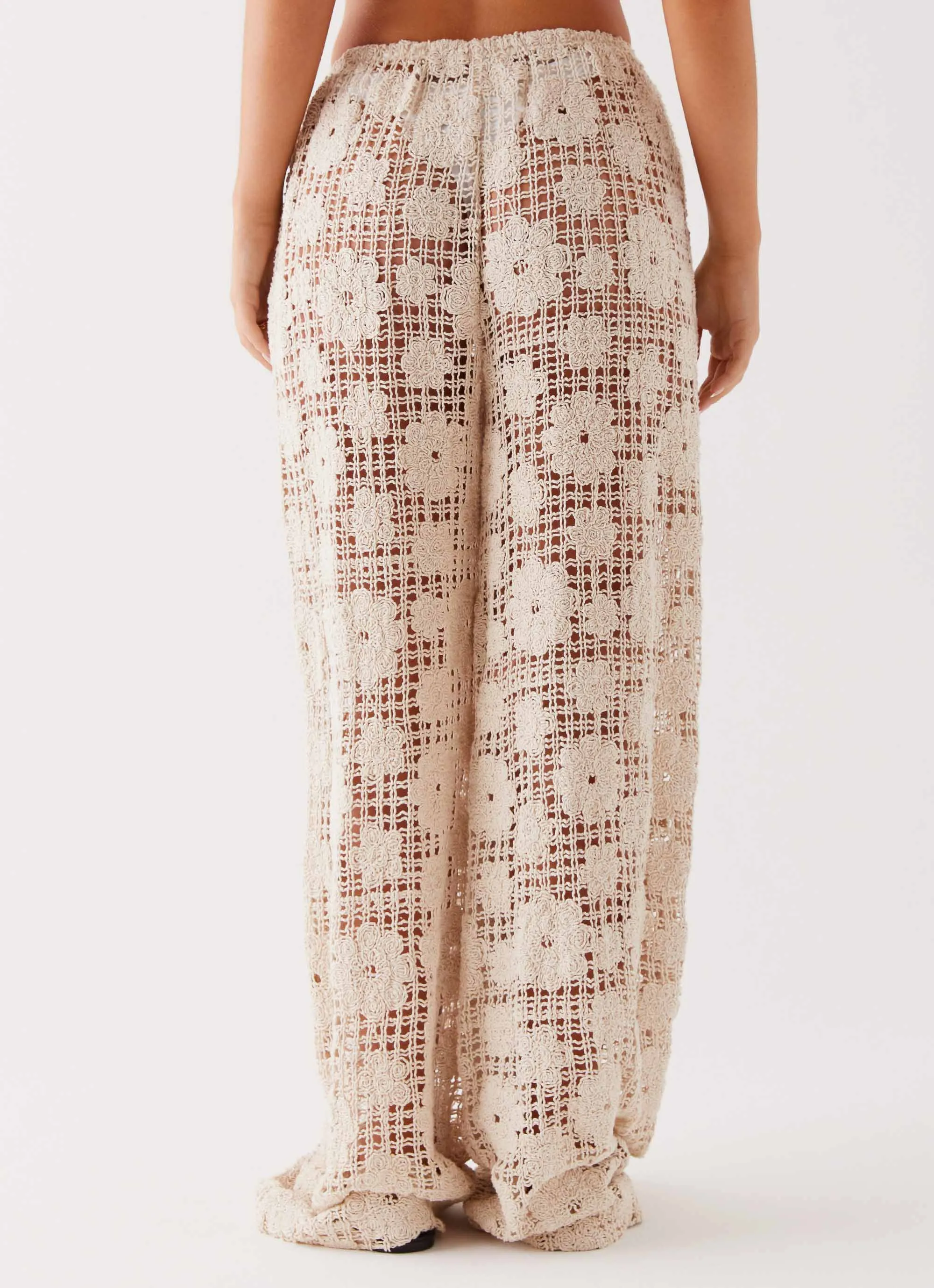 Shell Beach Crochet Pants - Ivory Commuter Fit Quick Dry Fit