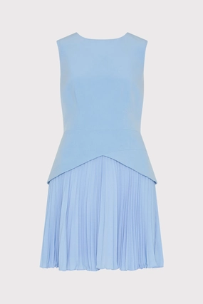 Haddy Pleated Mini Dress Climate-Adaptive Soft Harmony