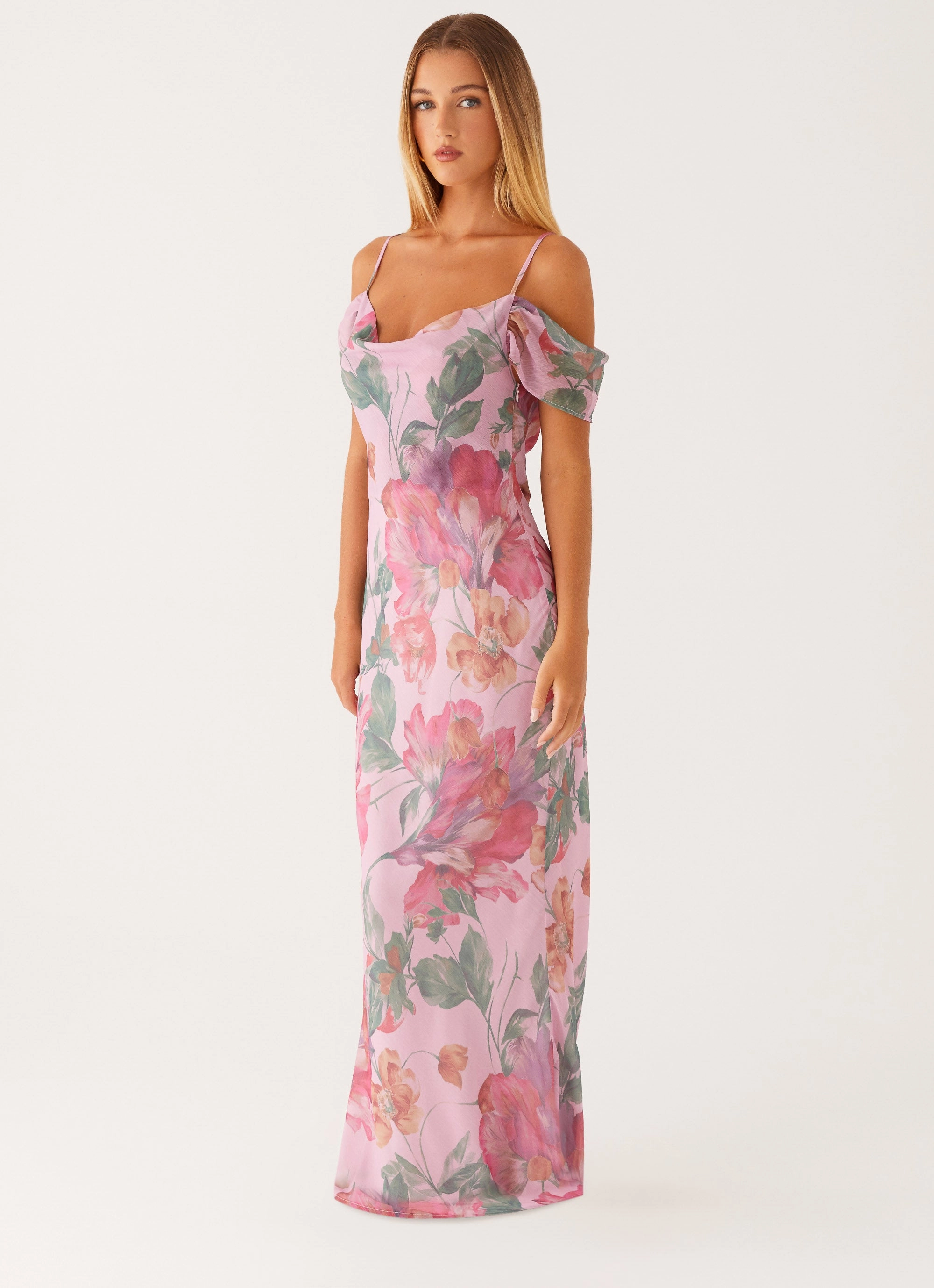 Smart Tones London Edge Seline Maxi Dress - Pink Floral
