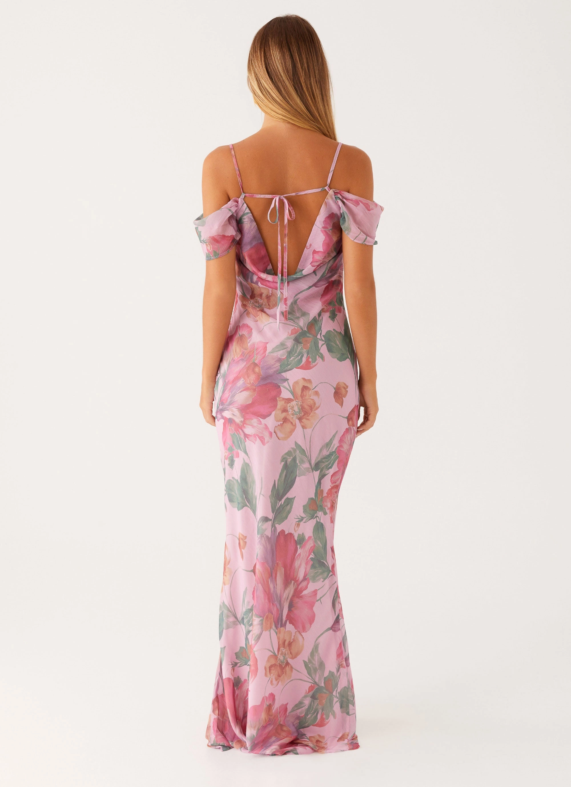 Seline Maxi Dress - Pink Floral Clean Touch Refined Mood