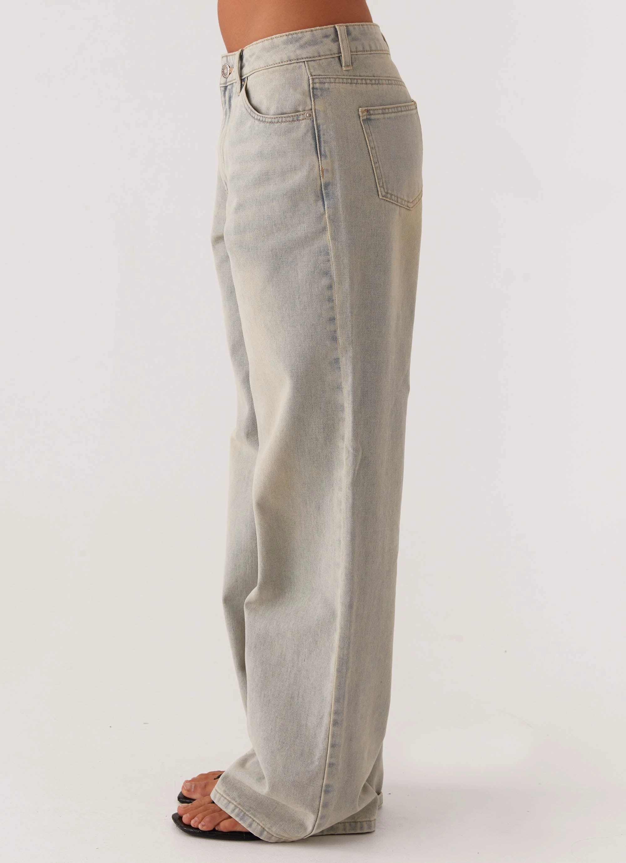 Slim Cut Keanna Low Rise Denim Jeans - Vintage