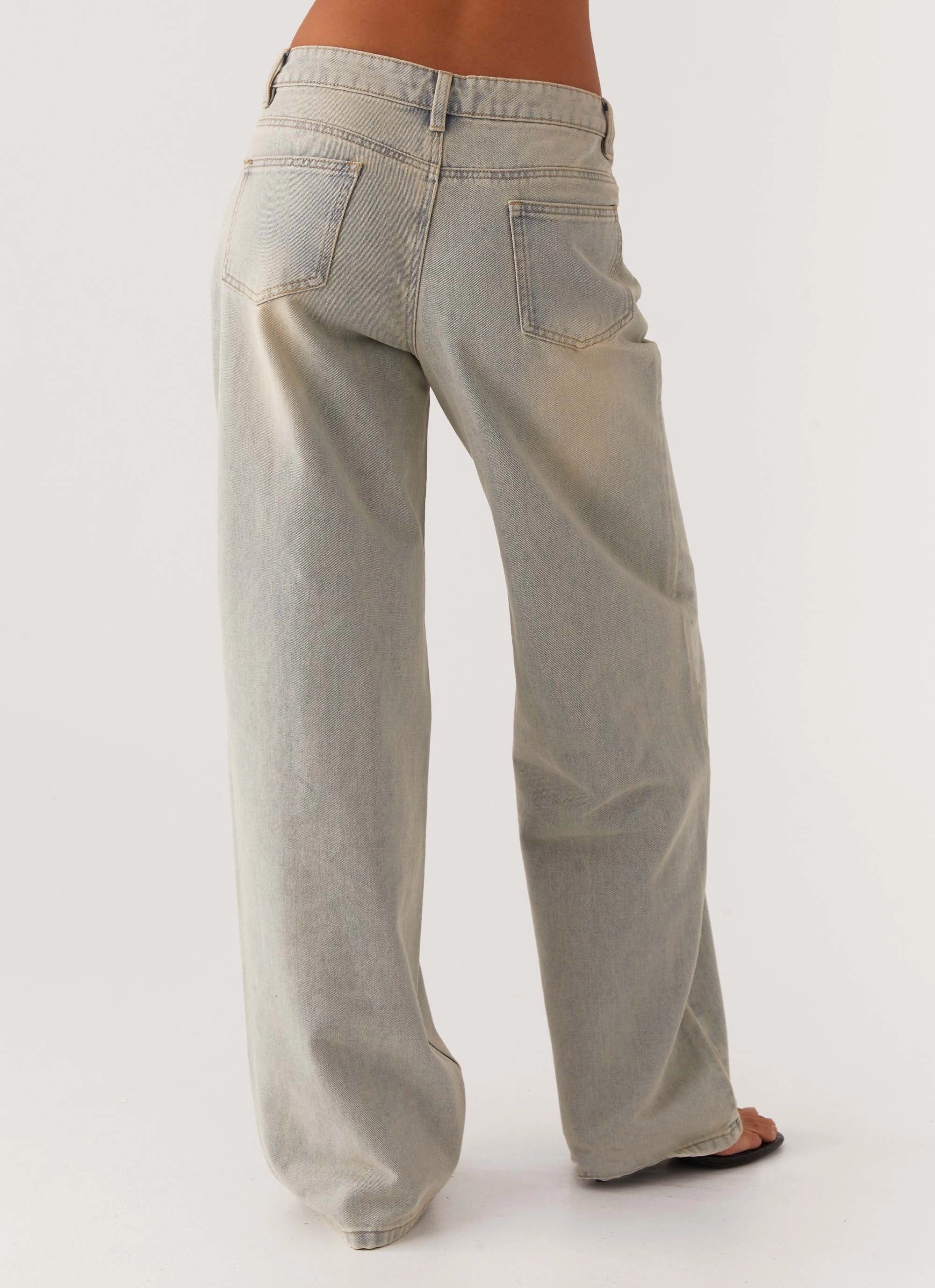 Chic Style Keanna Low Rise Denim Jeans - Vintage