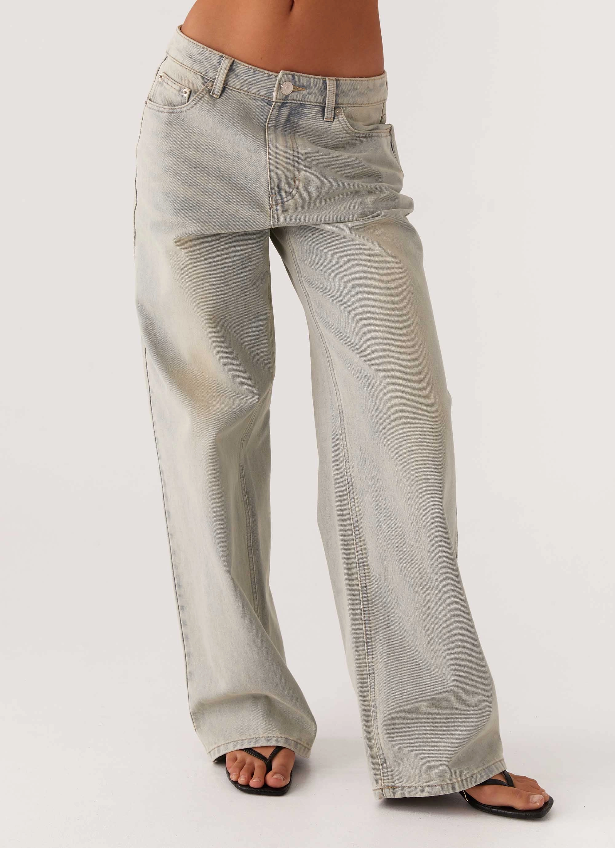 Keanna Low Rise Denim Jeans - Vintage Minimalist Elegant