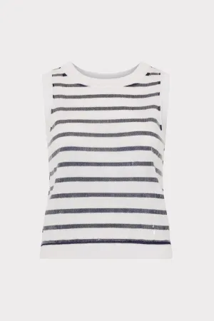Office Attire Sequin Knit Shell Top