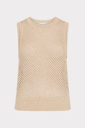 Sequin Mesh Shell Sweater Thermal Regulating Design Lightweight Weave Material