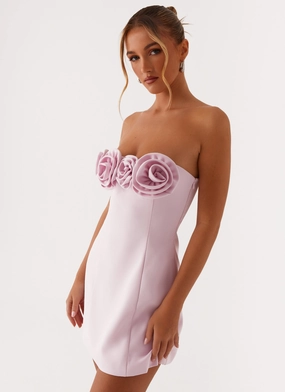 Patsie Strapless Mini Dress - Pink Creative Fashion Vibe Shot
