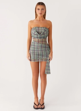 Seren Mini Dress - Cedar Check Breathable Style Lightweight Wear