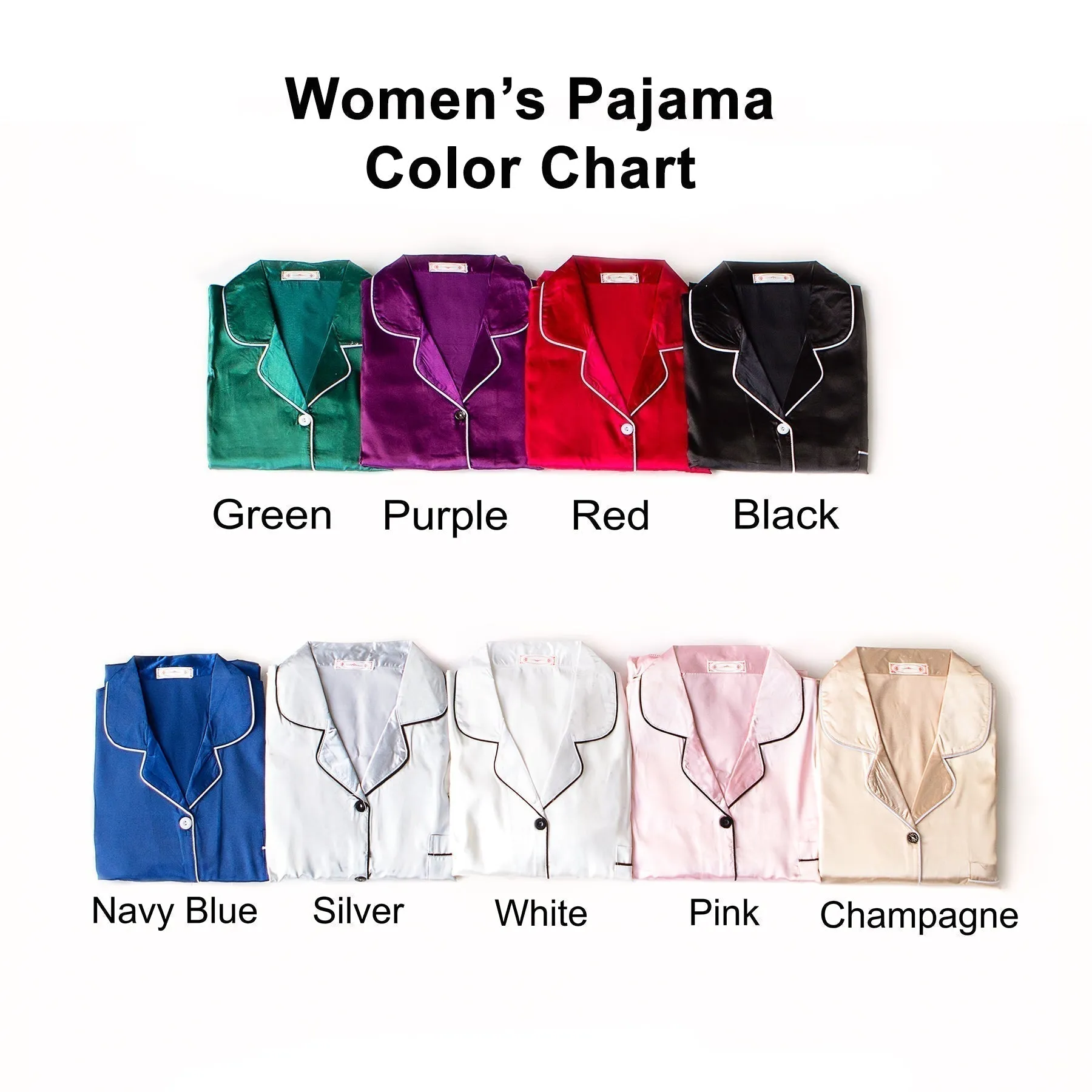 Set of 15 Bridesmaids Pajamas, Custom Wedding Satin Pajamas  - Long   Long