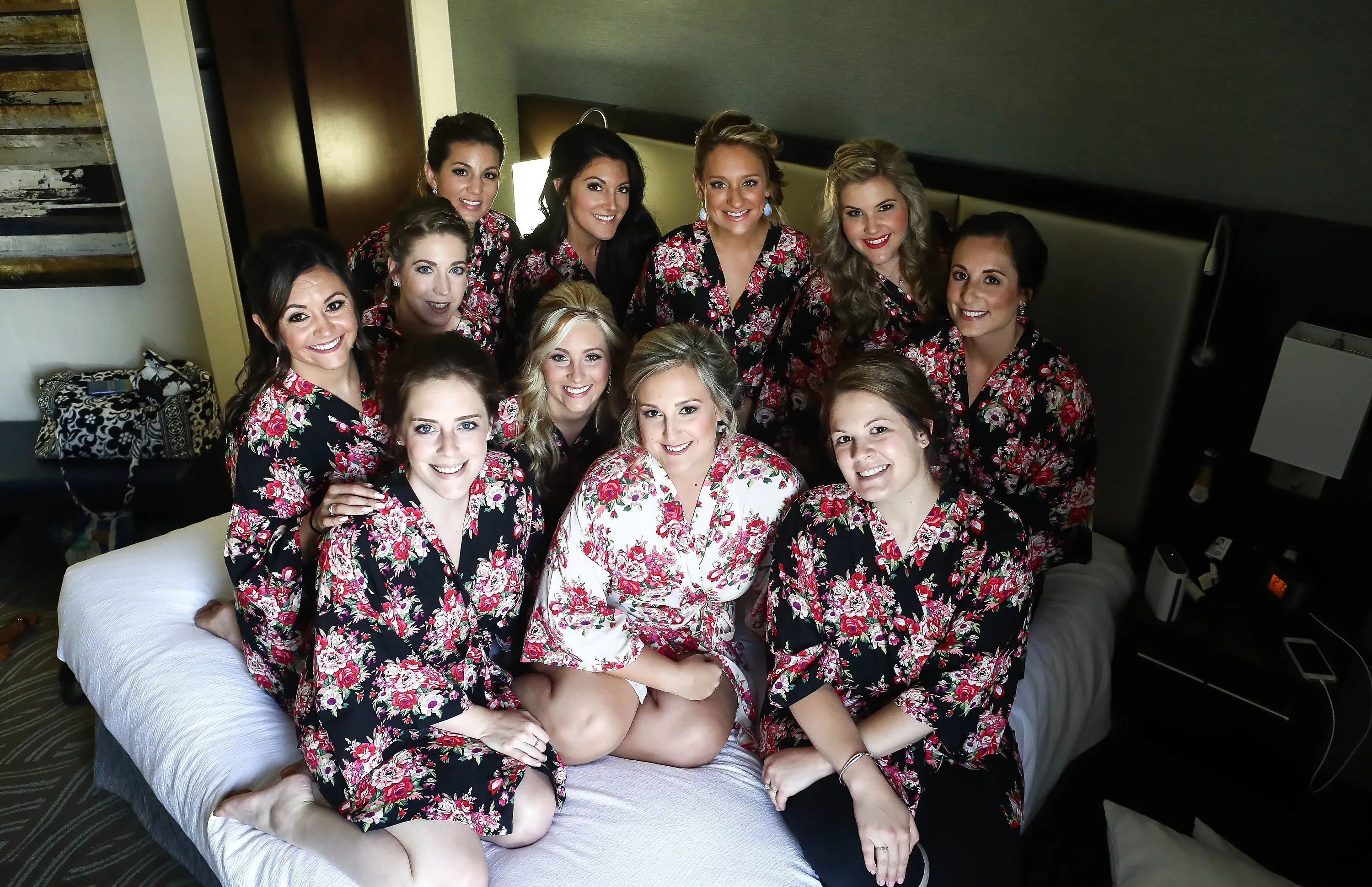 Set of 7 Floral Bridesmaid Robes-Bridesmaid Gift -Bachelorette Party-Bridal Robes-Robes-Wedding Robes-Kimono Robe - Bridal Robes