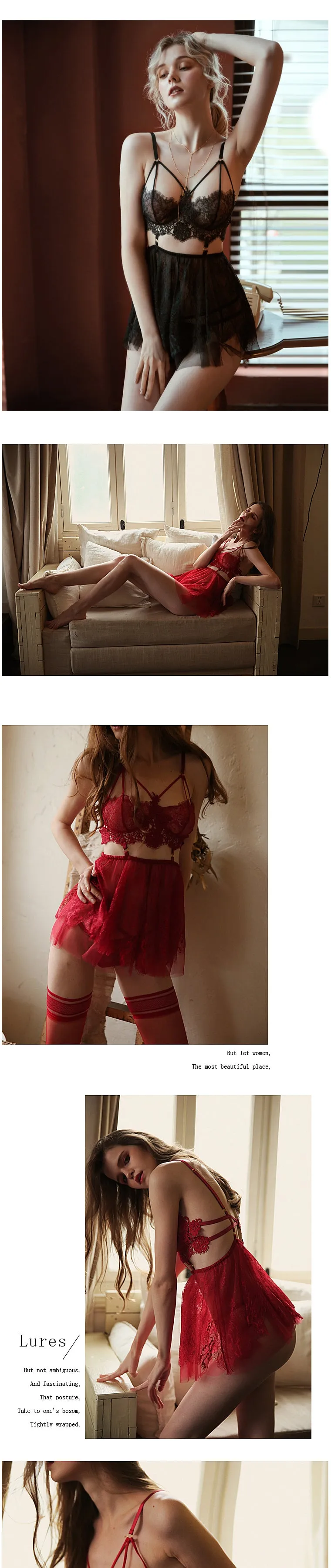 Sexy backless stripe design nighties