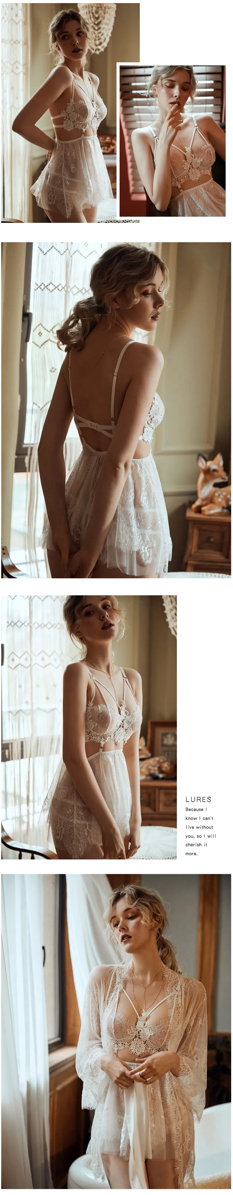 Sexy backless stripe design nighties