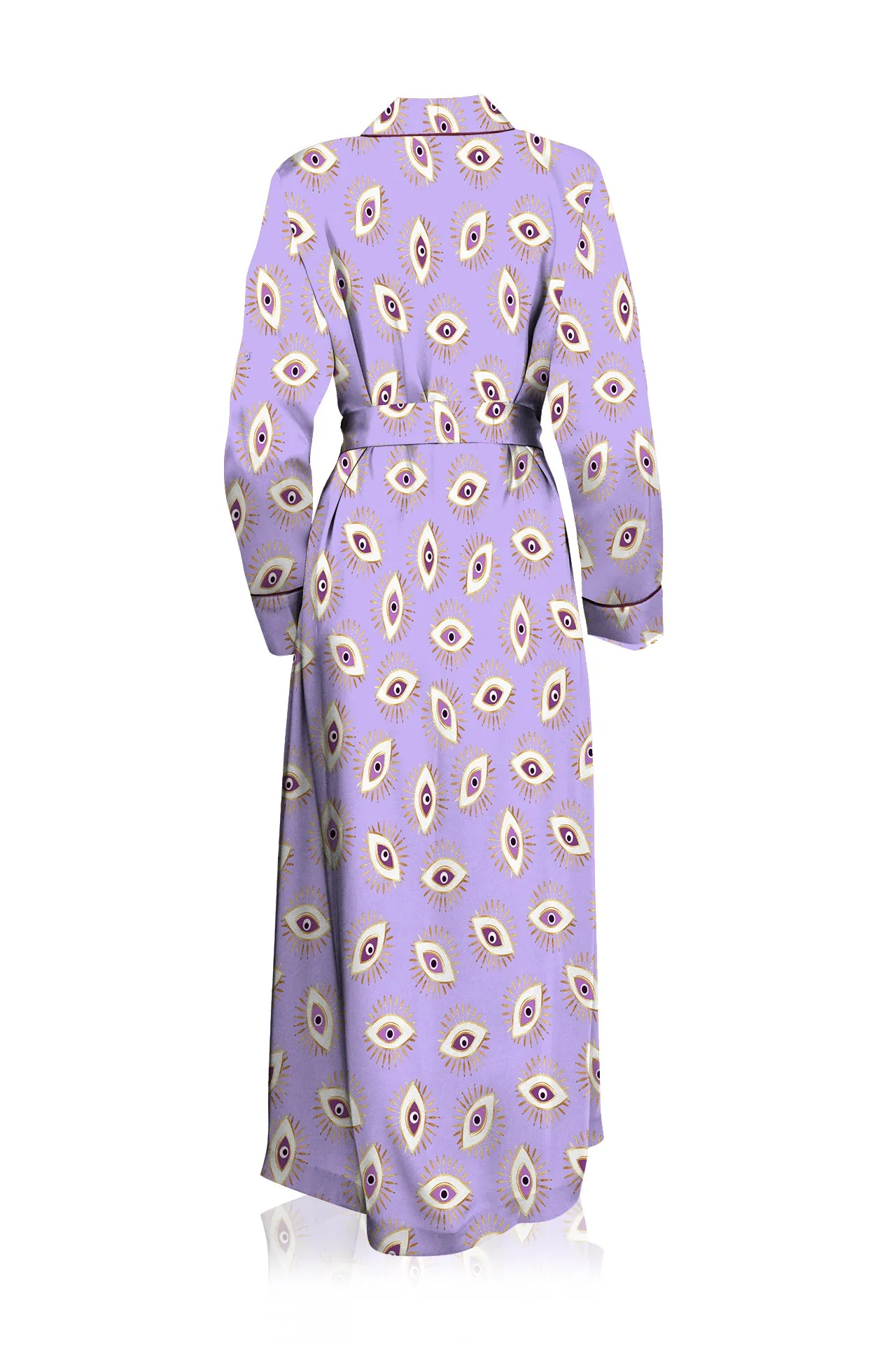 Sexy Lavender Silk Robe