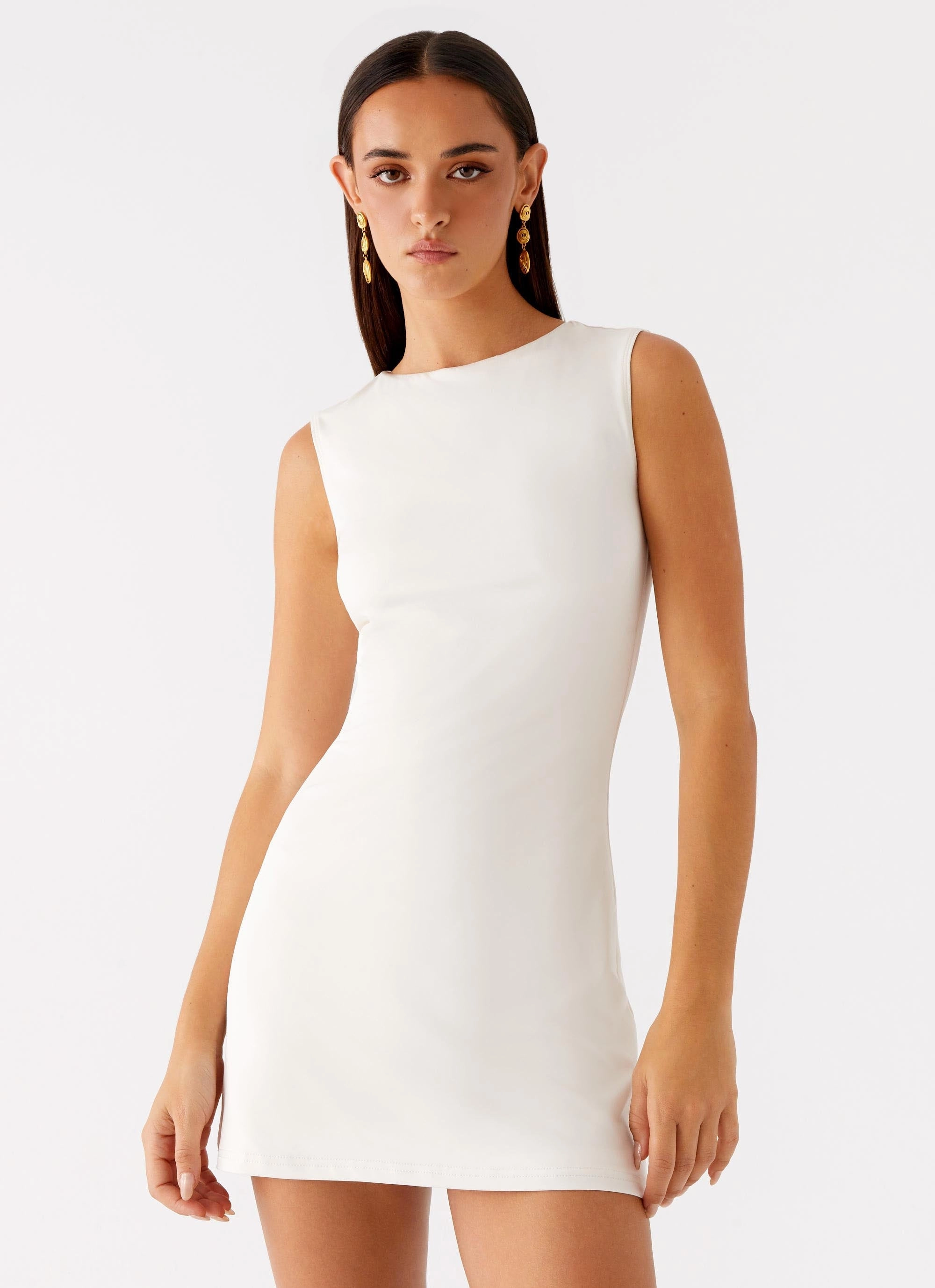 Wrinkle Resistant Finish Shai Pearl Mini Dress - Ivory