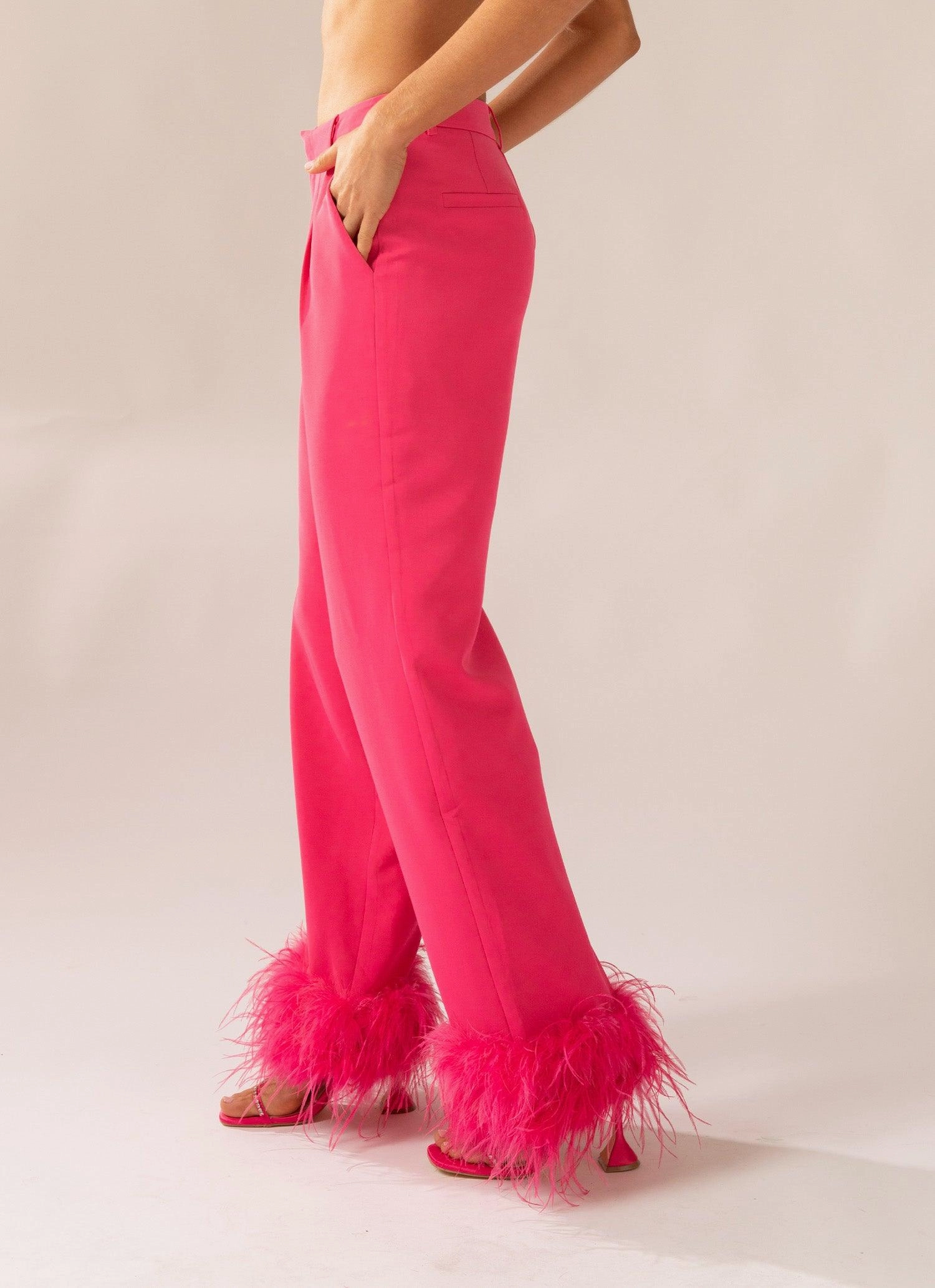 FourWayStretch All terrain Shake It Off Feather Pants - Magenta