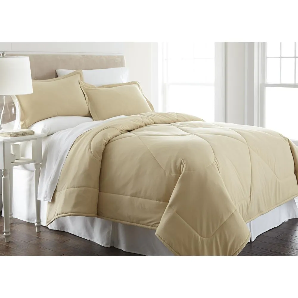 Shavel Micro Flannel High Quality Solid Color Reversible Luxuriously Soft & Warm Comfortable Comforter Mini Set