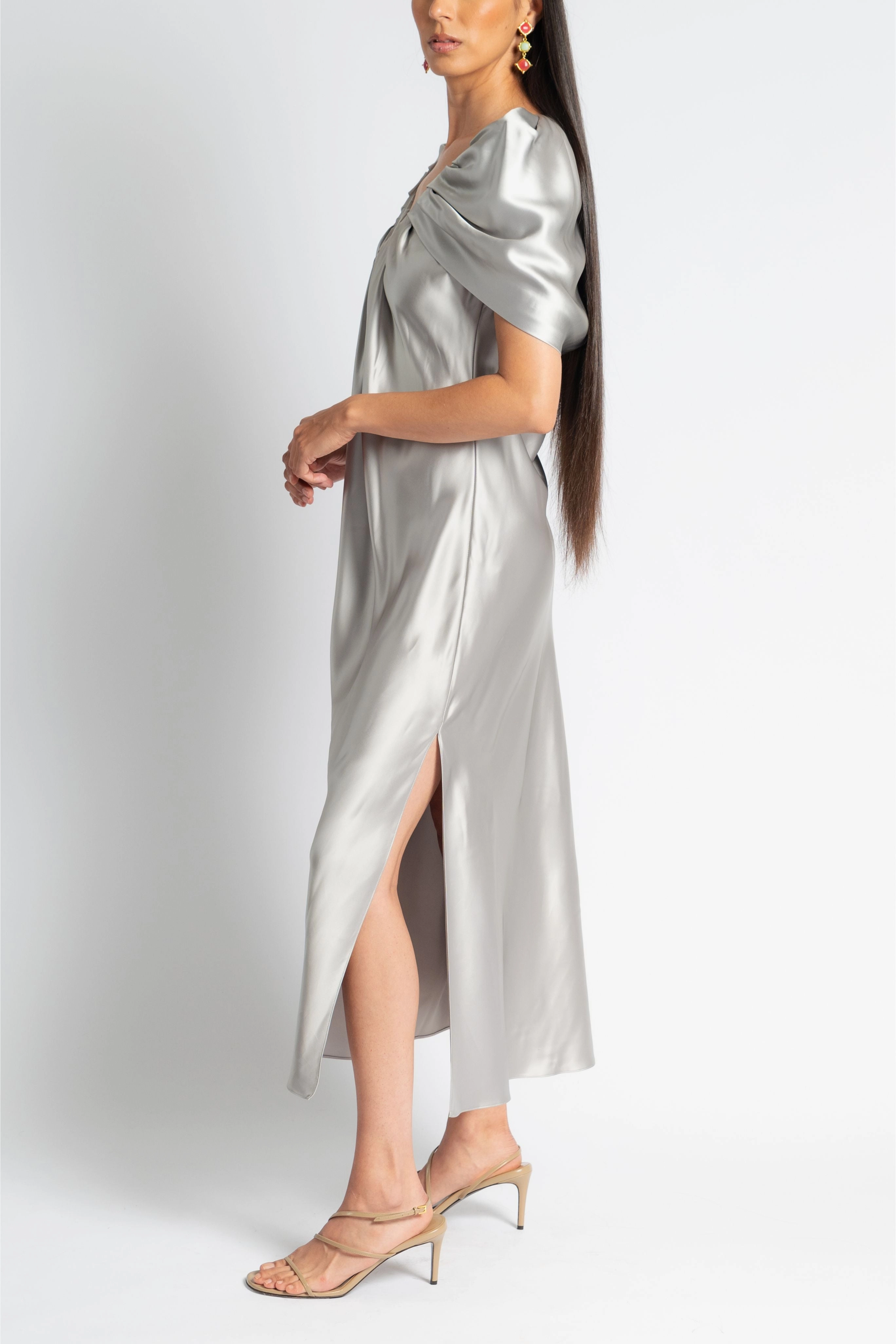 Silky Silhouette Casual Chic Sheath Dress