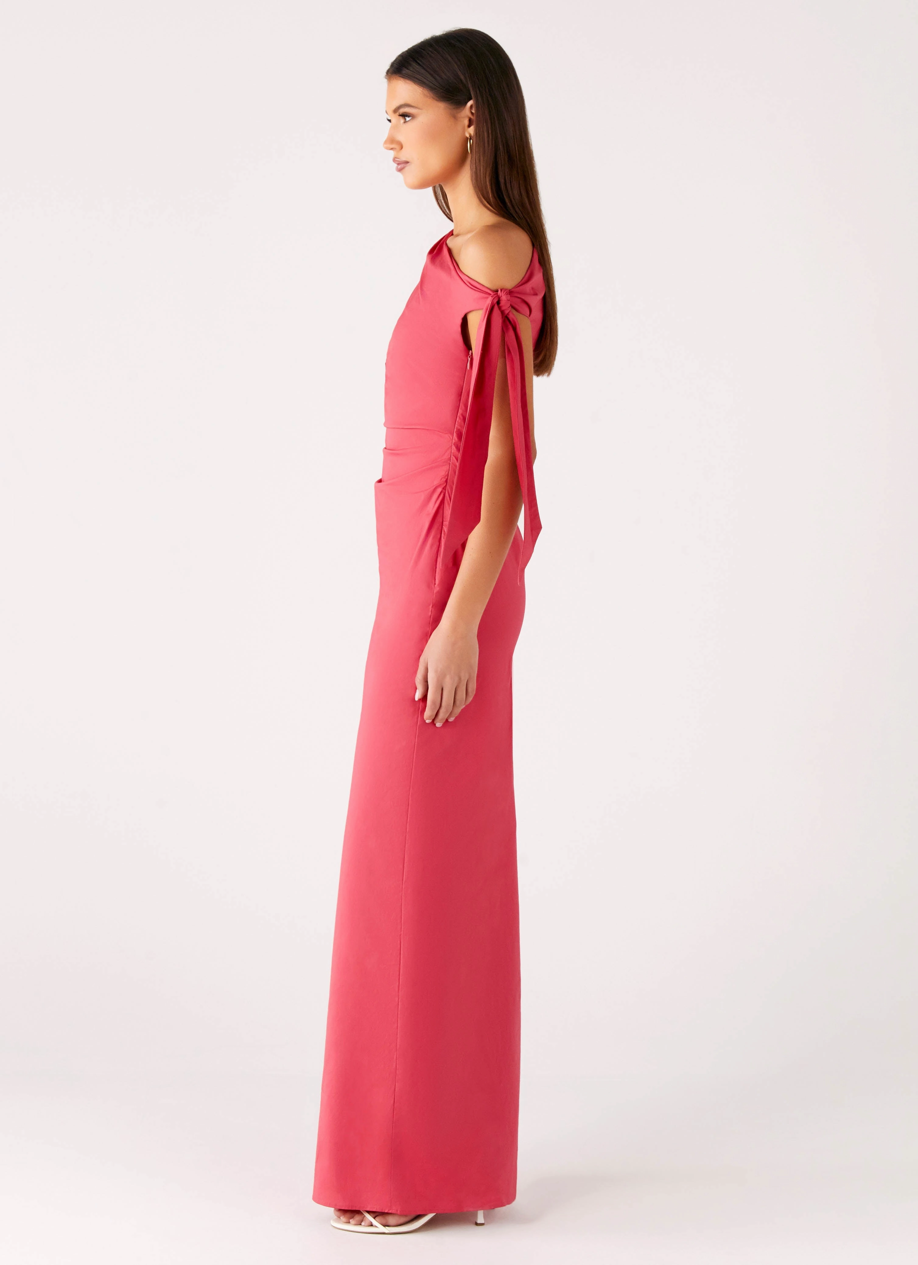 Marella Maxi Dress - Coral Light Fabric