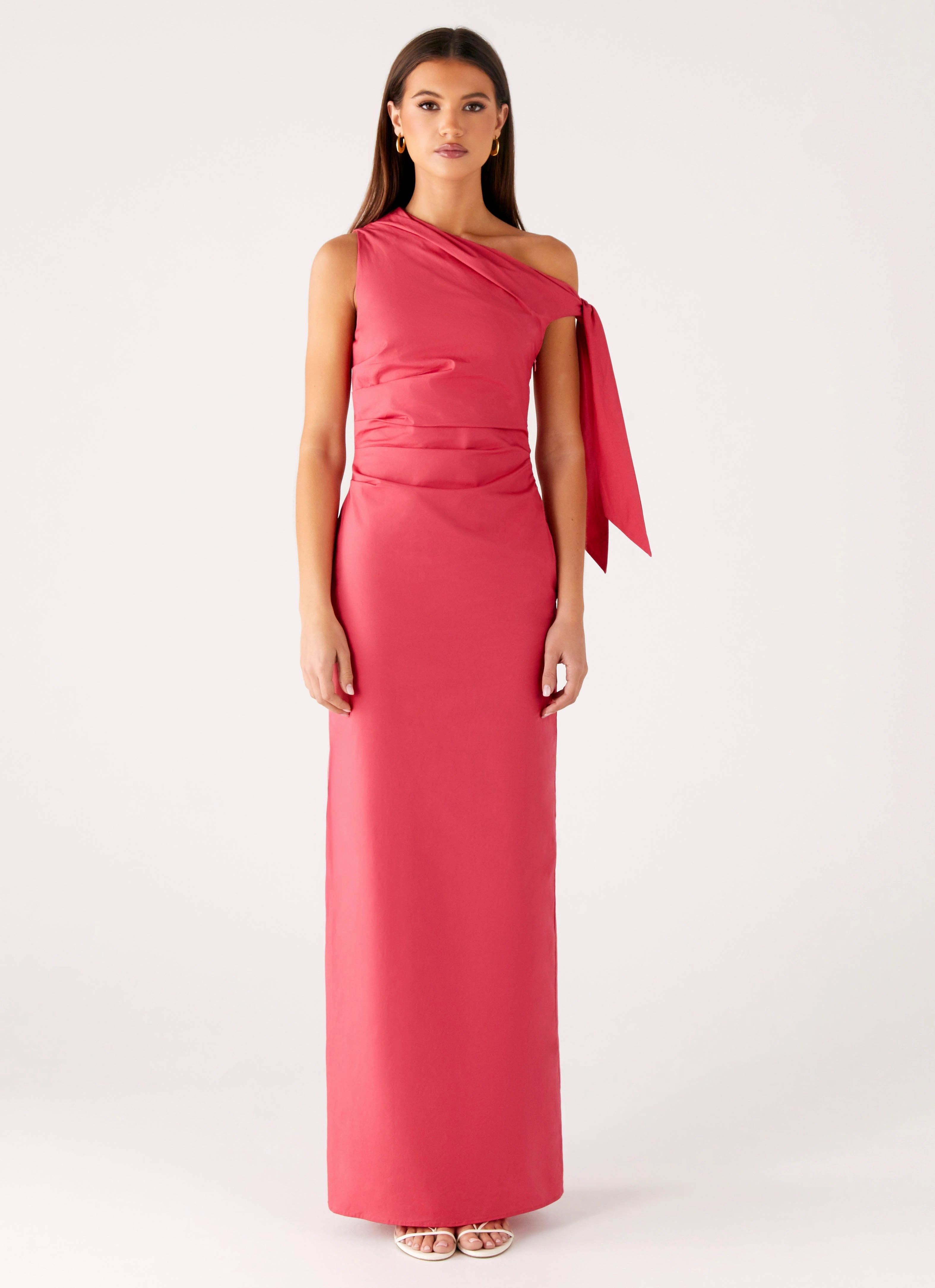Marella Maxi Dress - Coral A-Line Relax Feel