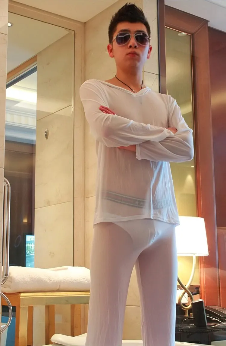 Sheer Pajamas with Hoodie