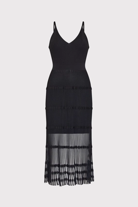 Sheer Knit Cami Dress Flawless Waistband Fit Clean Outfit