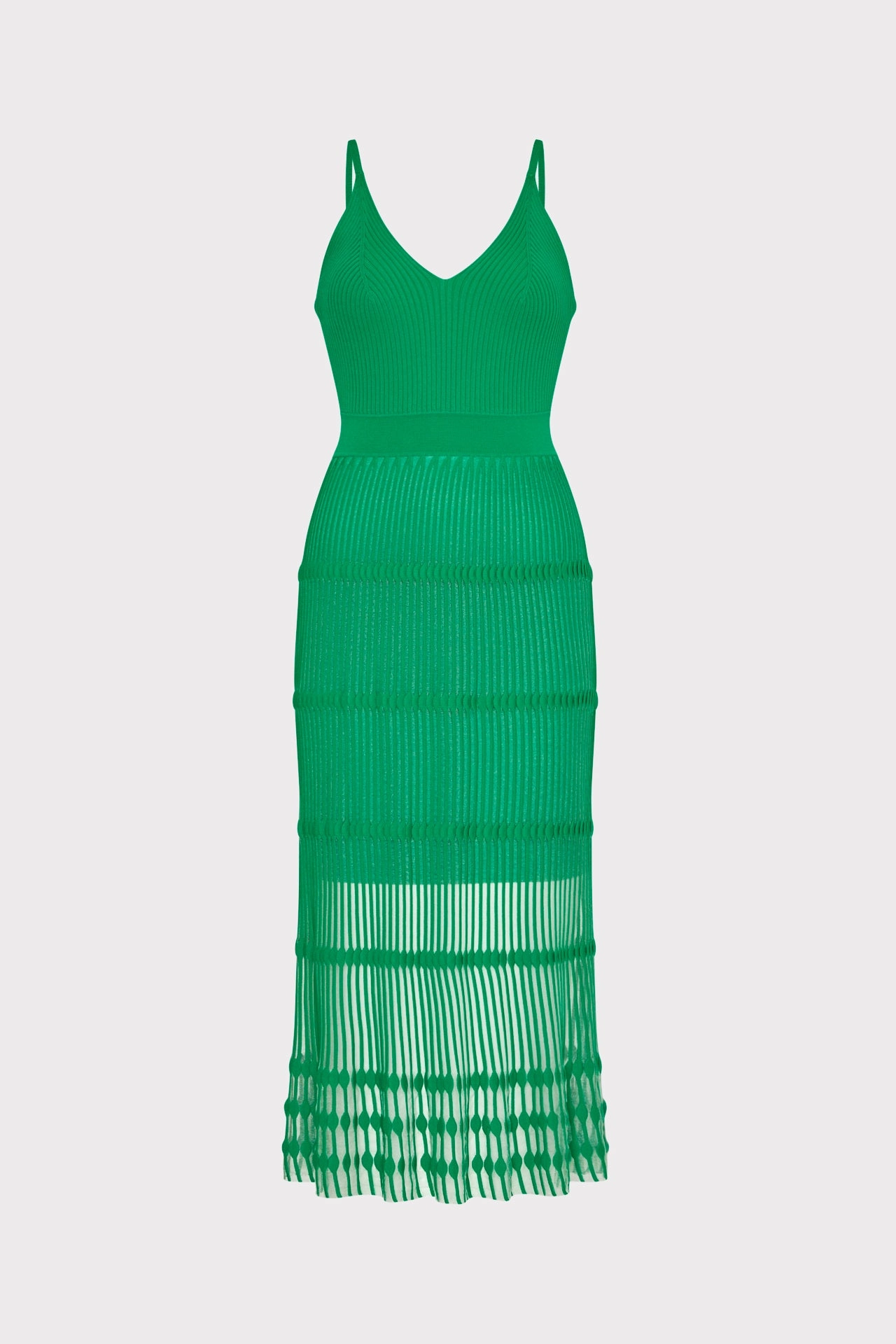 Ombre-Effect Sheer Knit Cami Dress