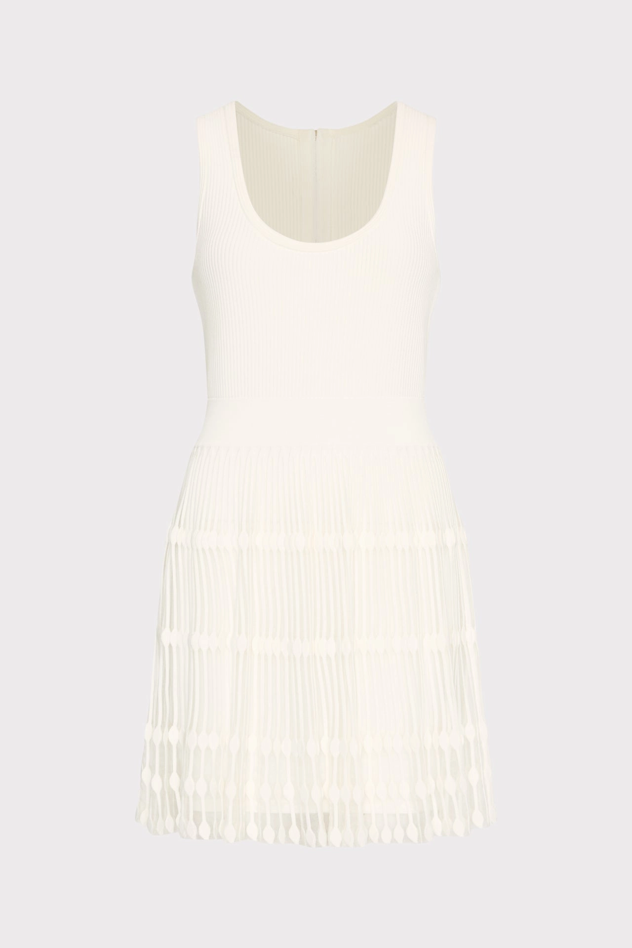 Sheer Knit Fit And Flare Mini Dress Body Ease Elegant Layering