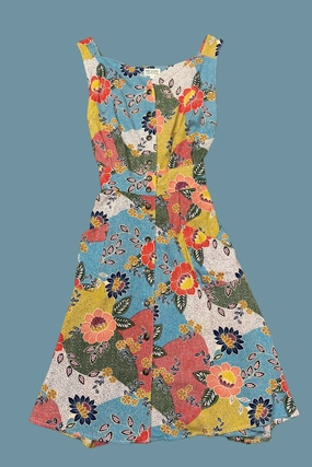 OdorControlTreatment Sheet Dress in Patchwork Party Challis