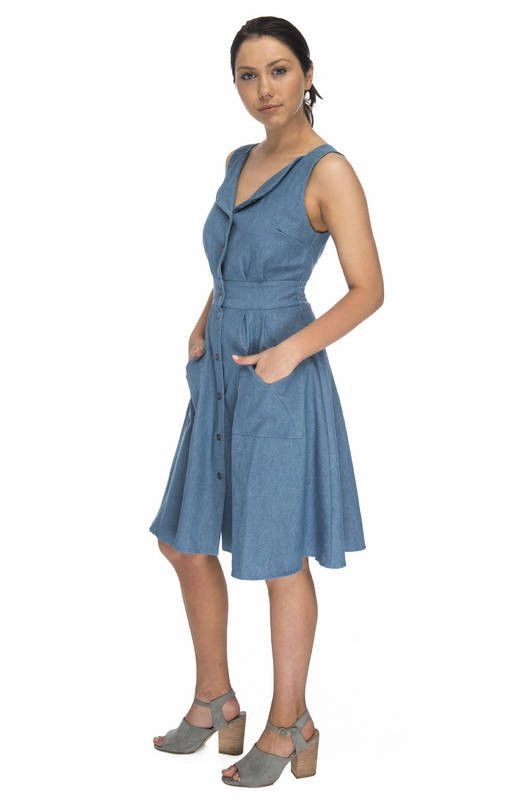 Sheet Dress in Washed Denim Anytime Wear