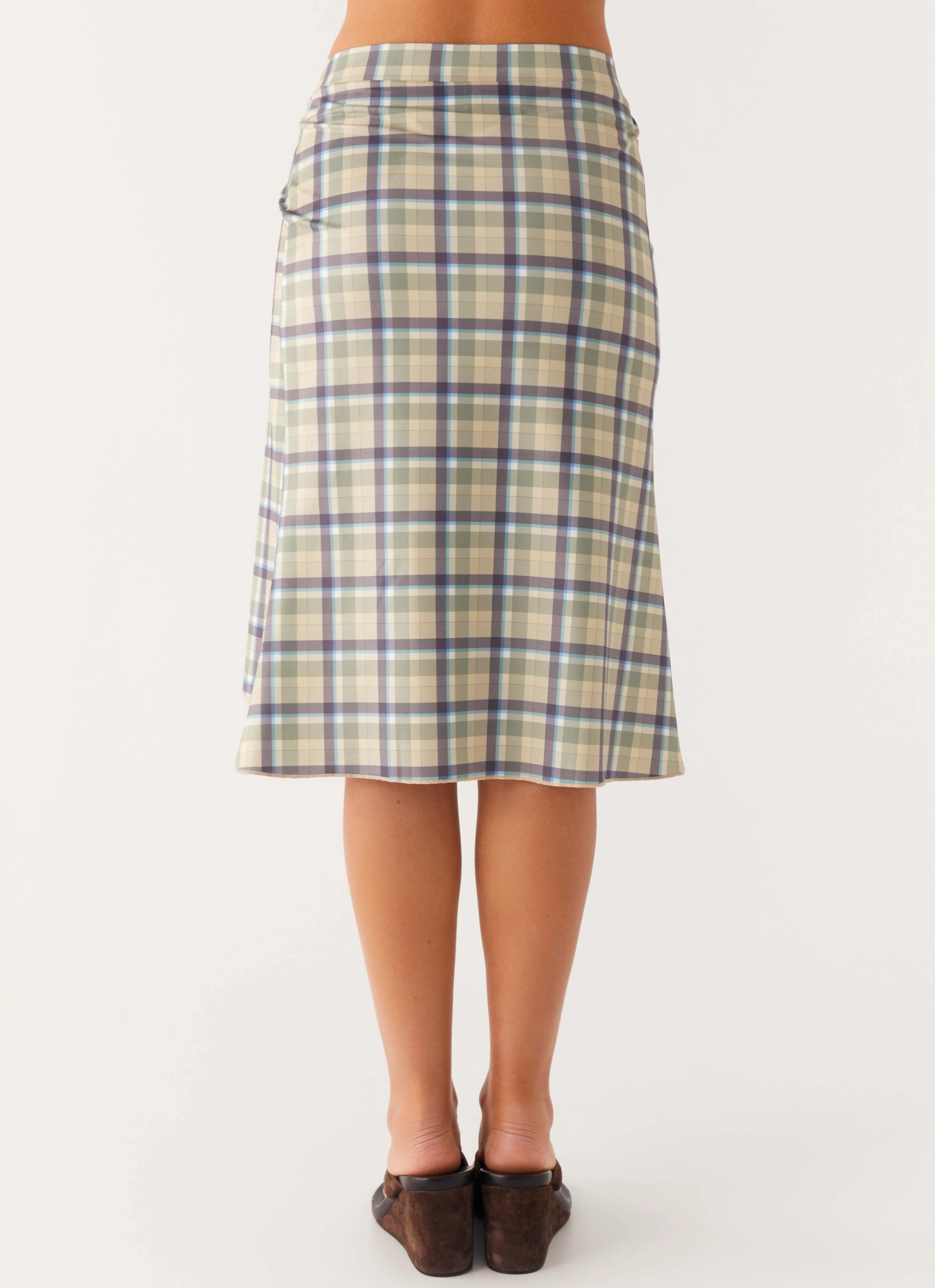 Shes A Lady Midi Skirt - Cedar Check Outfit Ideas Contemporary Design