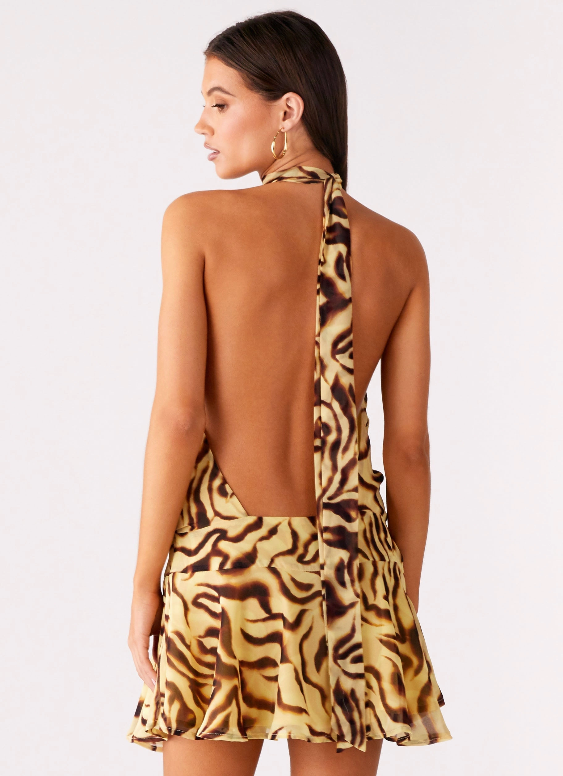 Professional Comfort Zulla Backless Mini Dress - Laguna Print