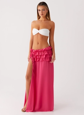 Tropical Vacation Adventure Shirin Sarong - Hot Pink