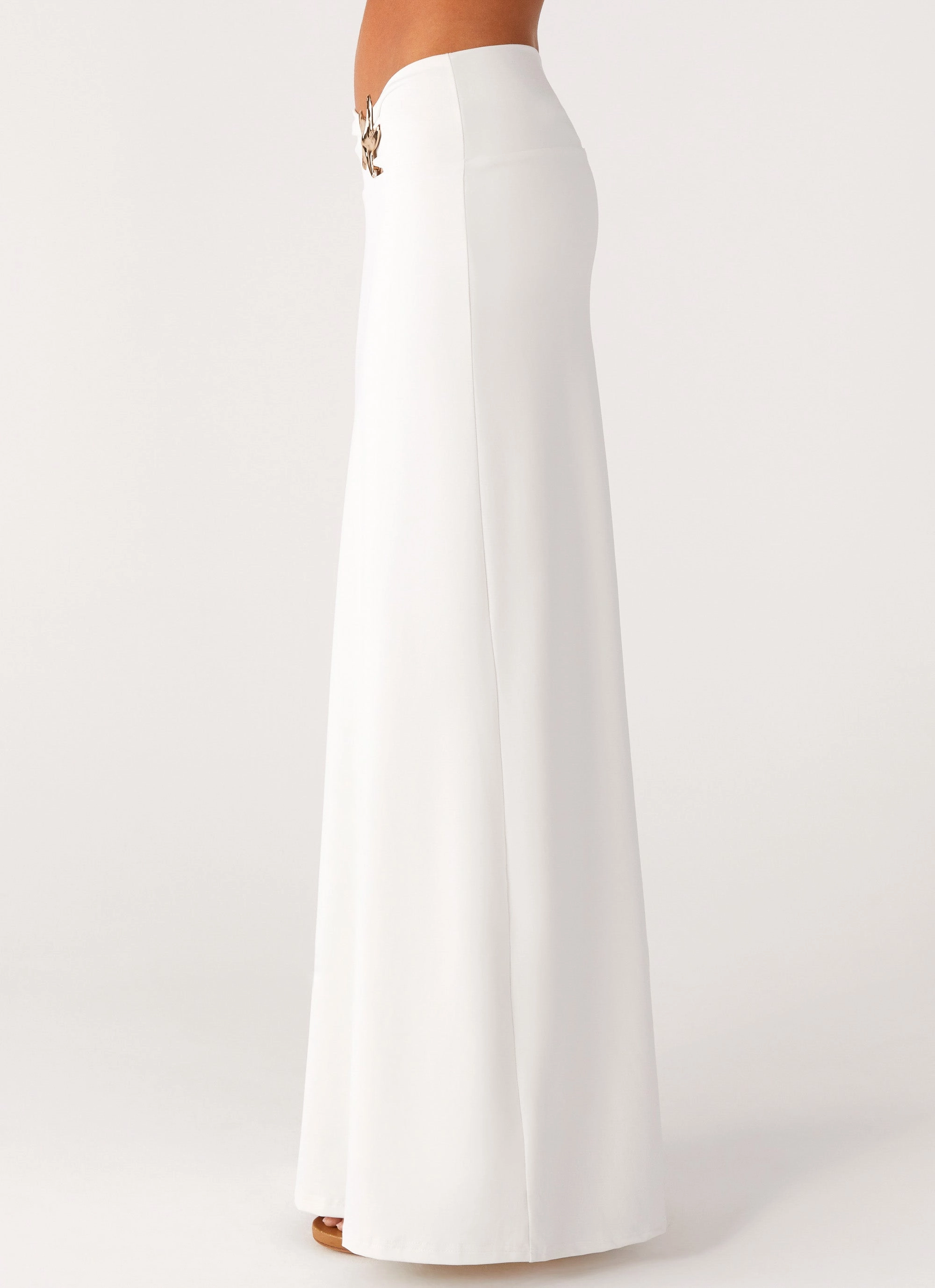 Convertible Length Shoreline Glow Maxi Skirt - Off White