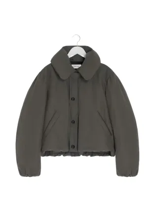 Short Puffer Blouson Double Faced Jersey Knit Compact Stitching