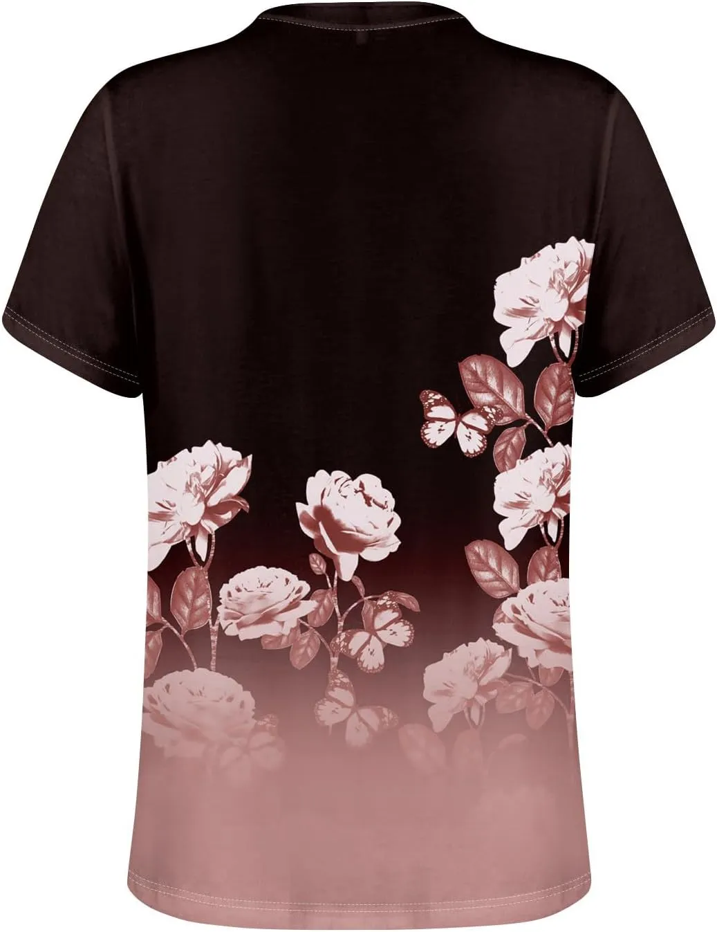 Short Sleeve Shirts for Women Button V Neck Tshirts Trendy Dressy Casual Blouses Loose Fit Graphic Tunics 2025