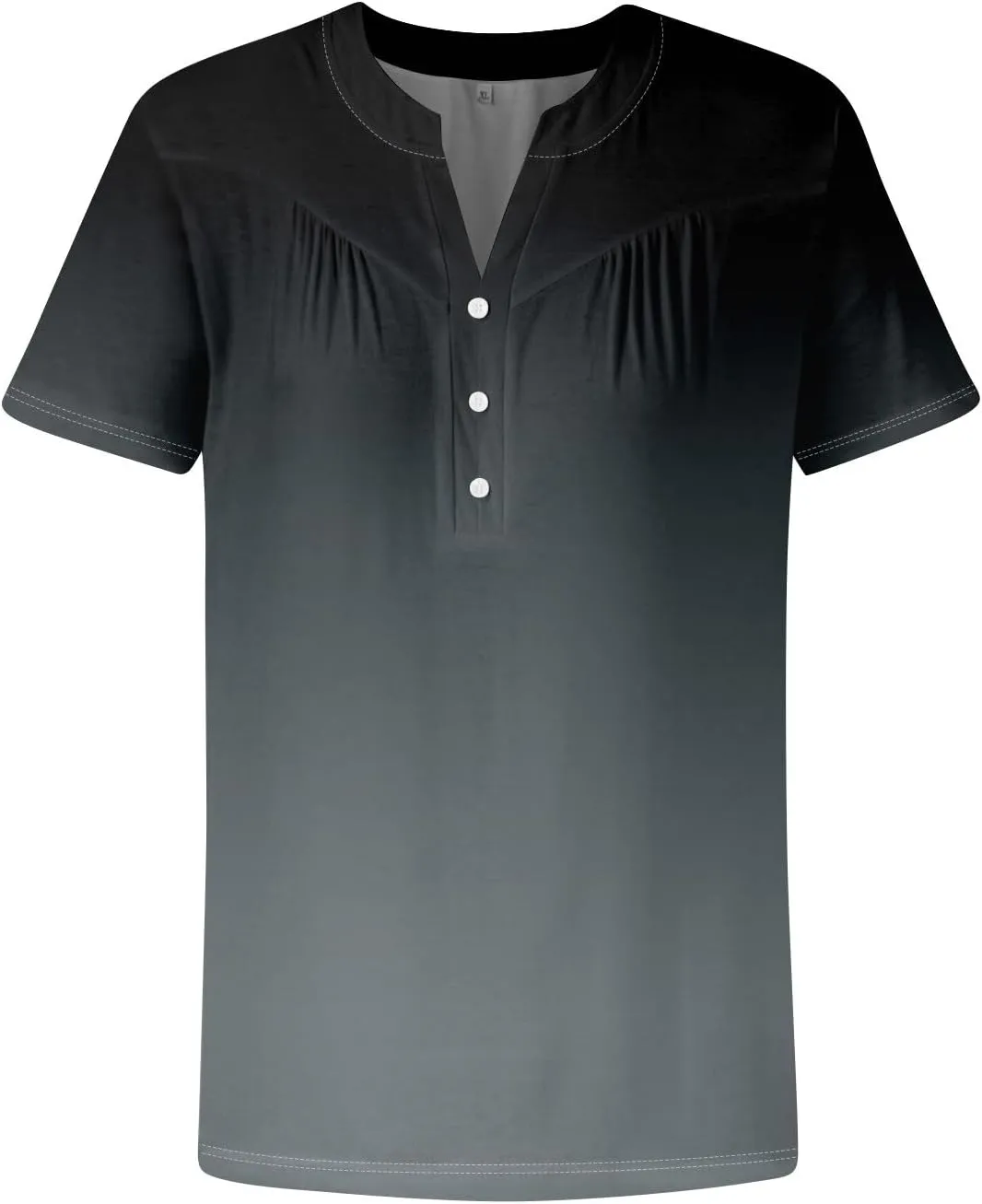 Short Sleeve Shirts for Women Button V Neck Tshirts Trendy Dressy Casual Blouses Loose Fit Graphic Tunics 2025