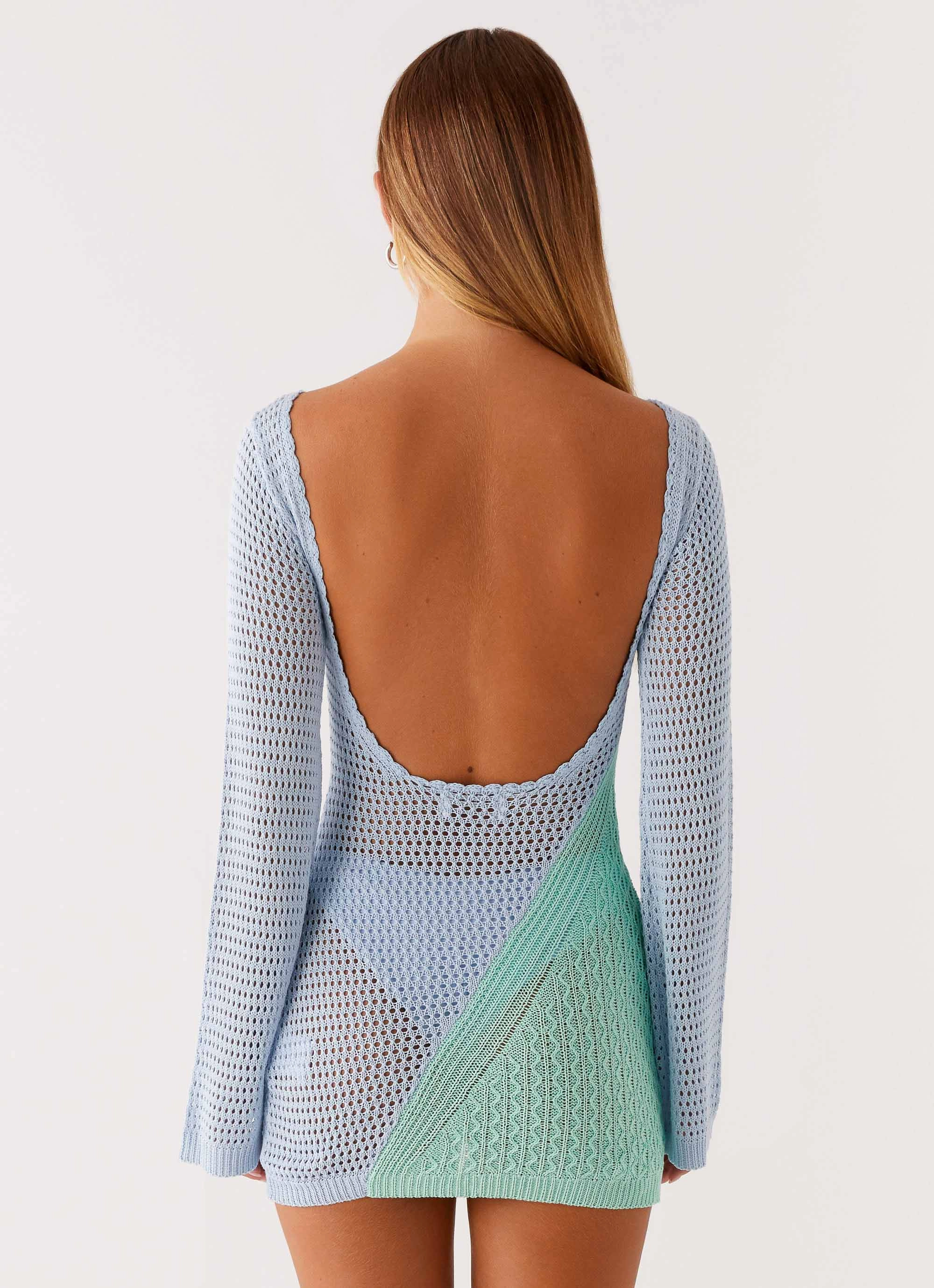 Estie Long Sleeve Crochet Mini Dress - Multi UVProtectiveLayer Feel Good