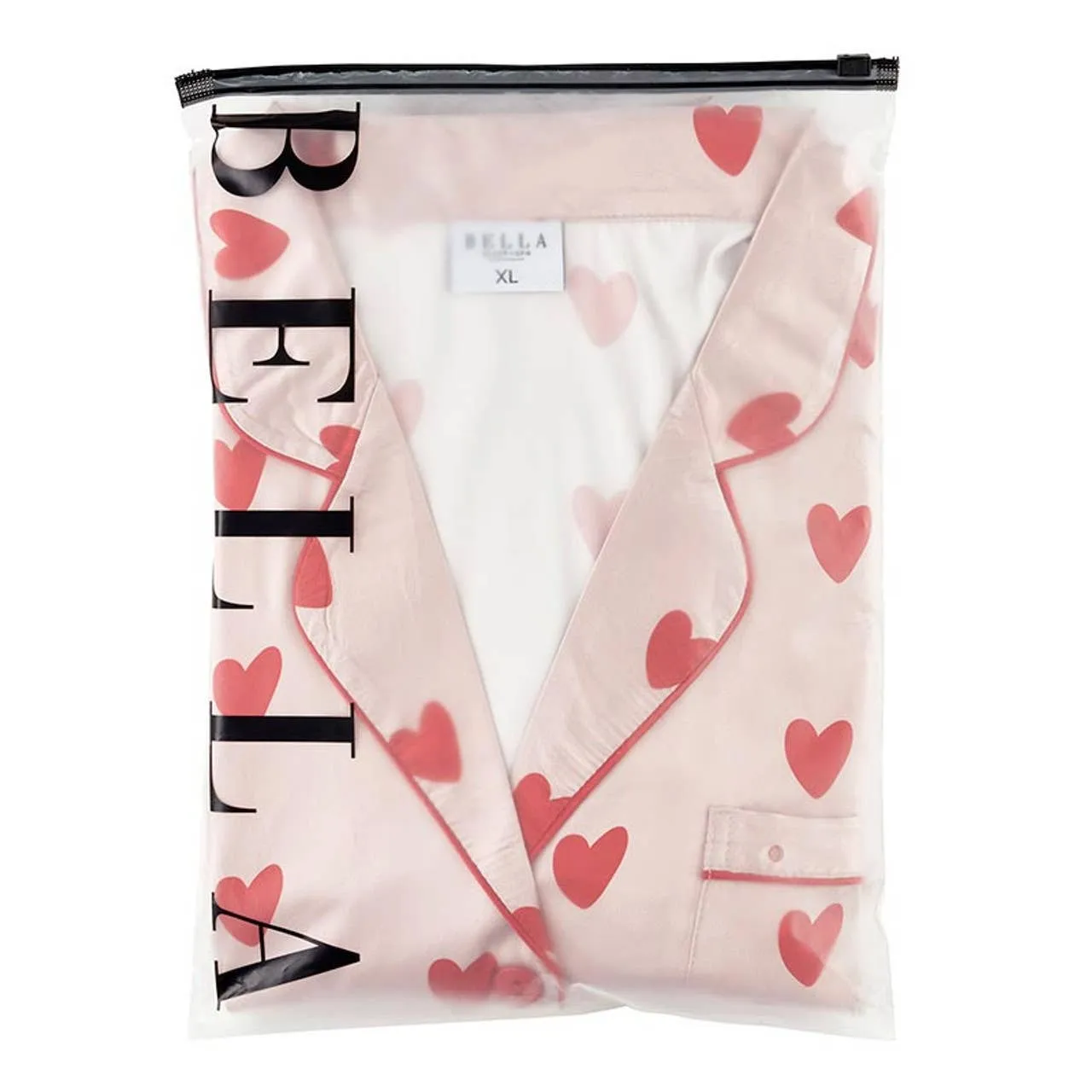 Shorts Pajamas   Velvet Ties - Pink Hearts