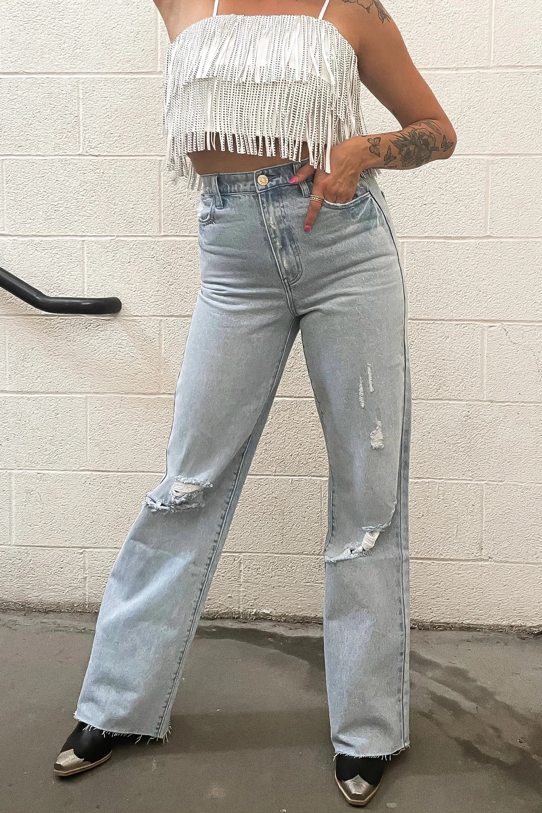 Show Me Your Mumu 90's Straight Jeans LowMaintenance VentedBack
