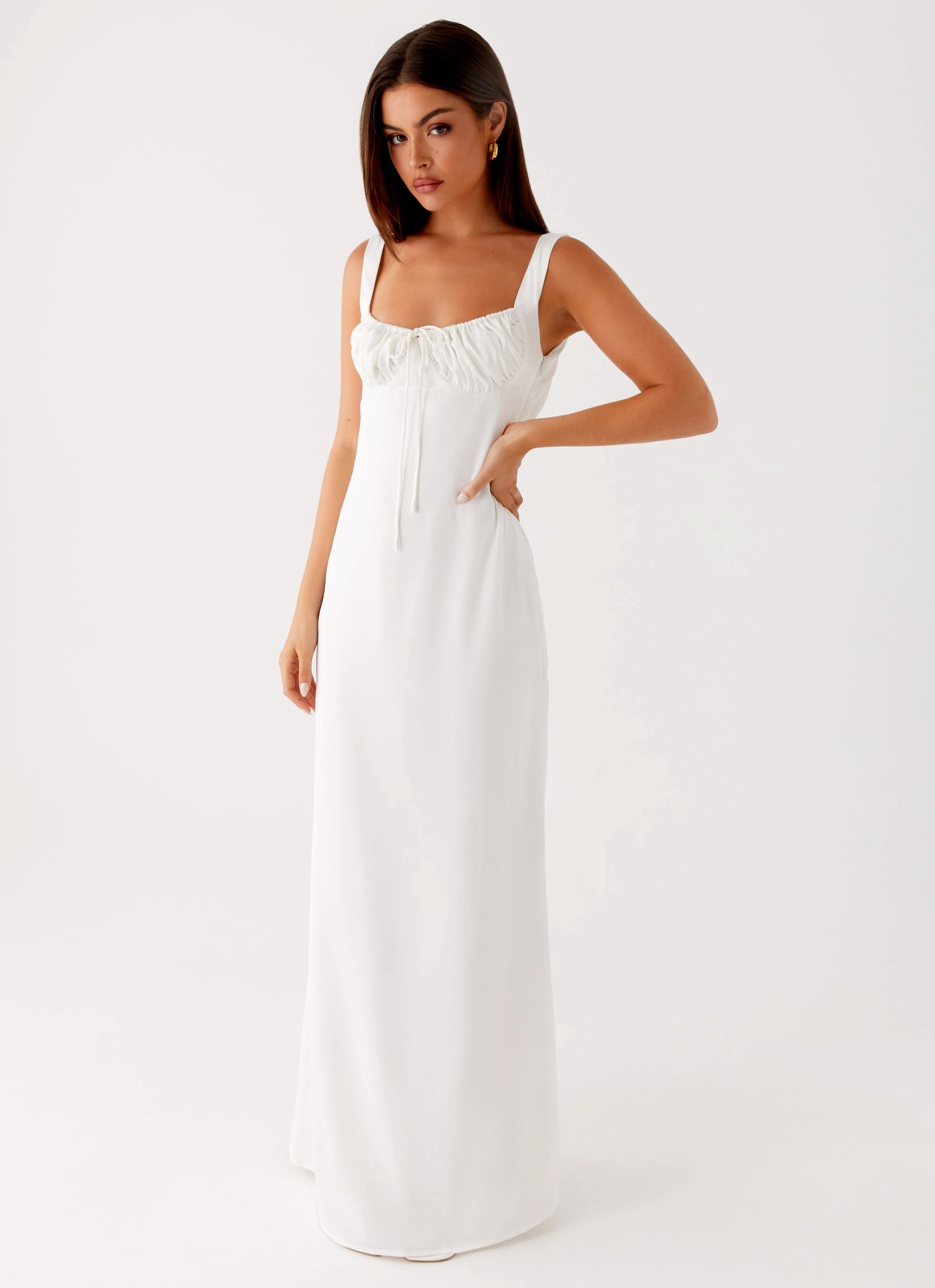 Chilly Comfort Wear Shyla Maxi Dress - Ivory