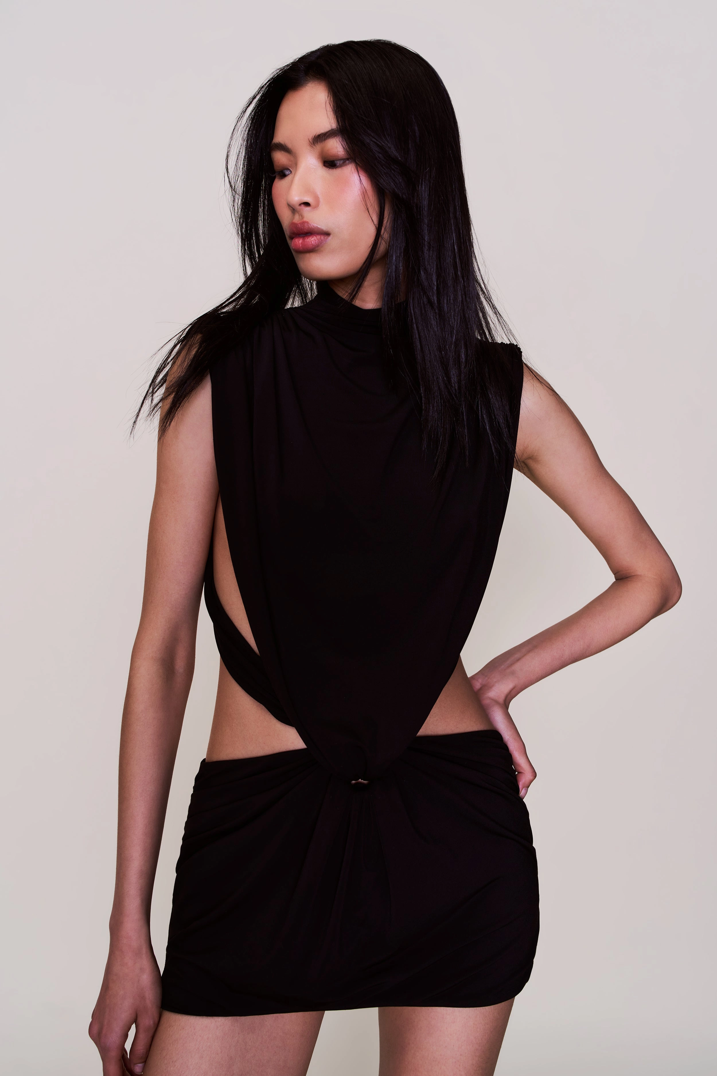 Gemstone-Detail Street Motion Shyla Mini Dress